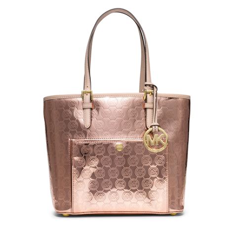 michael kors rose gold silver purses|Michael Kors gold handbag sale.